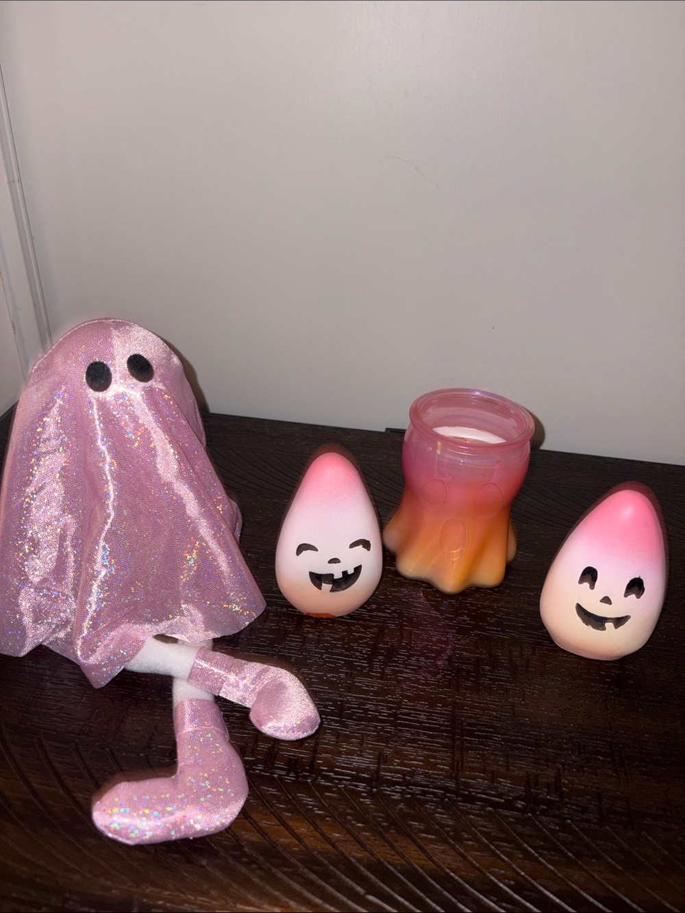 Pink Halloween Ghost & Candy Decorations Set - Home Party Supplies